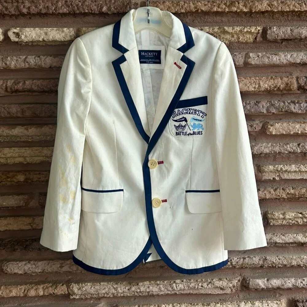 Hackett London Boys Battle of the Blues Blazer Size 7-8